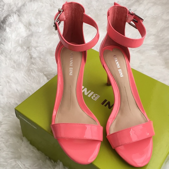 Gianni Bini Patent Dress Sandals (Coral) - Picture 2 of 6